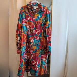 Max Mara Weekend Fish Print Shirt Dress